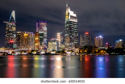 JAN 2017: Downtown Saigon in sunset , Ho Chi Minh city is the biggest city in Vietnam. - Shutterstock ID 650514010
