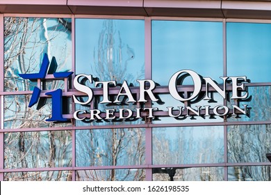 Jan 24, 2020 Sunnyvale / CA / USA - Star One Credit Union logo at one of their branches; Star One Credit Union provides financial services to credit union members in 5 cities in San Francisco Bay Area