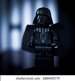 JAN 7 2021: Lego Style Minfig Of Sith Lord Darth Vader - Generic Branded Mini Figure