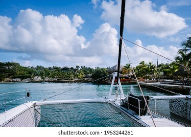 Jan Thiel Bay, Curacao People On The Jan Thiel Bay Beach On Curacao During Sunset Caribbean