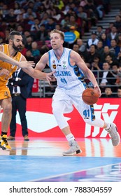 Jan.7, 2018 - Beijing, China: Justin Hamilton Of Beijing Is Defended By Luis Scola During A CBA Game Between Beijing Ducks And Shanxi, On January 7, 2018, In Beijing, China.