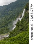 Jang falls also known as nuranang falls or bong bong falls some 100 metres high waterfall it falls into nuranang river and engulfed by mountains in tawang district Arunachal Pradesh state of India.