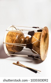 Janggu, double-headed drum with a narrow waist in the middle at korean instrument