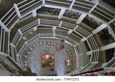 Janitzio, Mexico-December 5, 2017: Interior Of José María Morelos Statue 