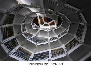 Janitzio, Mexico-December 5, 2017: Interior Of José María Morelos Statue 