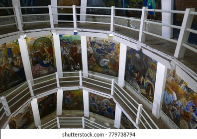 Janitzio, Mexico-December 5, 2017: Interior Of José María Morelos Statue