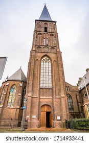 January 10, 2020. H. Aartsengel Michael Kerk - Church By The Water Canal In Winter