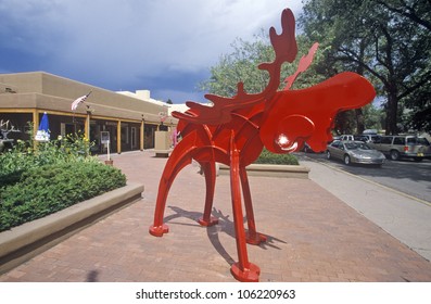 JANUARY 2005 - Red Sculpture At An Art Gallery In Santa Fe, NM