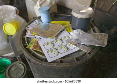 JANUARY 2007 - A Close Up Of HIV/AIDS Medication At The Pepo La Tumaini Jangwani, HIV/AIDS Community Rehabilitation Program, Orphanage & Clinic. Nairobi, Kenya, Africa