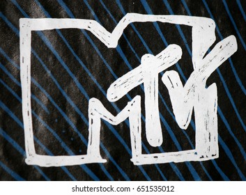 JANUARY 2017 - BERLIN: the logo of the brand "MTV", Berlin.