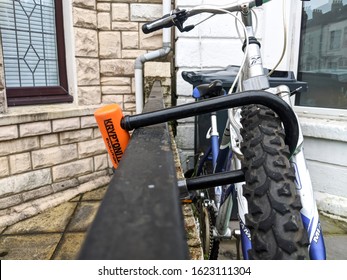 January 2020, Cardiff, UK.
Bike securely locked with Kryptonite Evolution bike lock.