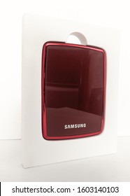 January 2020, Swansea, UK. Samsung S2 Portable Hard Drive 500GB Terminator Salvation Edition