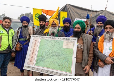 January 2021 Delhi, India:
Farmers During The Protest At Singhu Border.they Are Protesting Against New Farm Law By Indian Government.