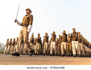 January 2021 Delhi,india.
Delhi Police Rehearsing For Indian Republic Day Parade.