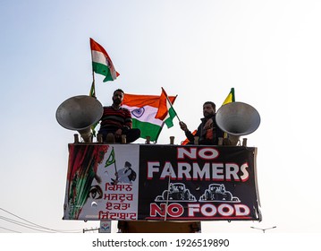 January 2021 Delhi,india
Farmers During The Protest At Singhu Border.they Are Protesting Against New Farm Law By Indian Government With Added Noise And Grains.