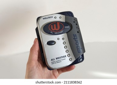 January 2022, UK. Product Photography Of Welltech All Weather Sports Portable Casette Player 20757