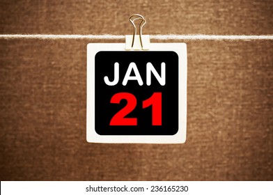 January 21 Calendar. Part Of A Set