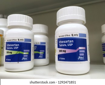 January 22, 2019-irbesartan Drug On Shelf Which Has Been Popular In The News Due To A Current Recall From The Fda.