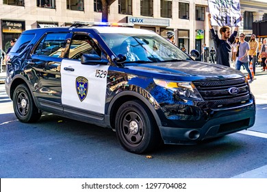 January 27, 2019 Oakland / CA / USA - Oakland Police Department vehicle parked on the street