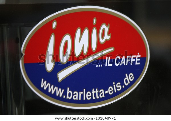 JANUARY 28, 2014 - BERLIN: the logo of the brand "Ionia", Berlin.