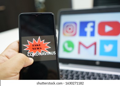 January 30, 2020 - Singapore. Local authorities in related to corona virus issue warned the netizens not to widespread fake news about the outbreak through social media. 