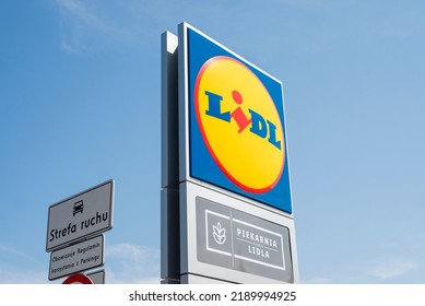 January 31, 2021 - Poland Gdansk, Lidl Grocery Store Logo Sign In Europe