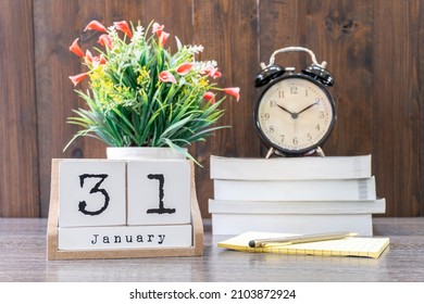 January 31. 31st day of the month, calendar date. Day of the year concept.