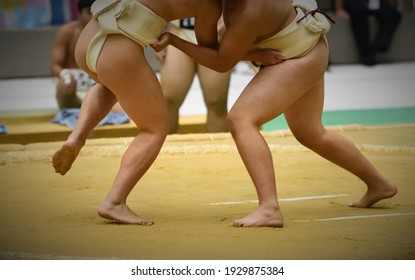 Japan
A Boy Playing A Sumo Match