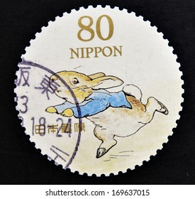 JAPAN - CIRCA 2011: A Stamp Printed In Japan Shows Peter Rabbit, Childrens Book, Circa 2011