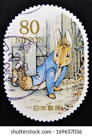 JAPAN - CIRCA 2011: A Stamp Printed In Japan Shows Peter Rabbit, Childrens Book, Circa 2011