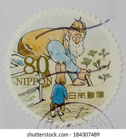 JAPAN - CIRCA 2011: A Stamp Printed In Japan Shows Peter Rabbit, Childrens Book, Circa 2011