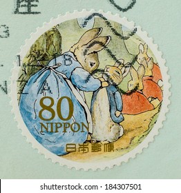 JAPAN - CIRCA 2011: A Stamp Printed In Japan Shows Peter Rabbit, Childrens Book, Circa 2011