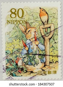 JAPAN - CIRCA 2011: A Stamp Printed In Japan Shows Peter Rabbit, Childrens Book, Circa 2011