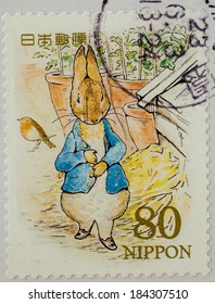 JAPAN - CIRCA 2011: A Stamp Printed In Japan Shows Peter Rabbit, Childrens Book, Circa 2011