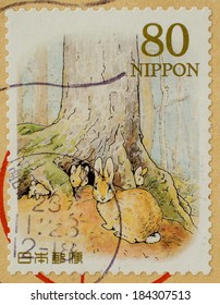 JAPAN - CIRCA 2011: A Stamp Printed In Japan Shows Peter Rabbit, Childrens Book, Circa 2011