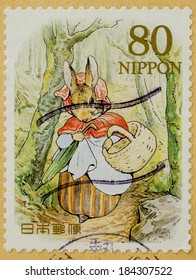 JAPAN - CIRCA 2011: A Stamp Printed In Japan Shows Peter Rabbit, Childrens Book, Circa 2011