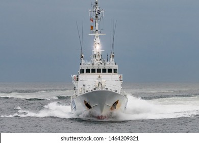 Japan Coast Guard Ship Being Trained