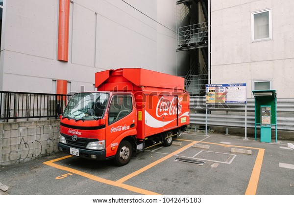Japan\
— 02.02.2018: Coca Cola delivery\
truck