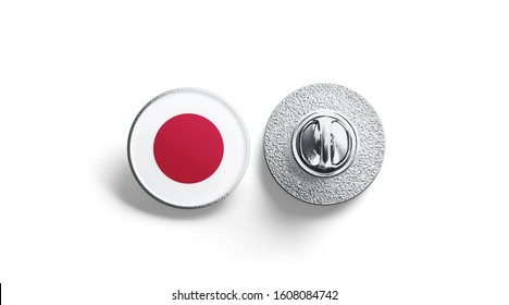 Japan Flag Metal 3D Realistic Pin Badge
