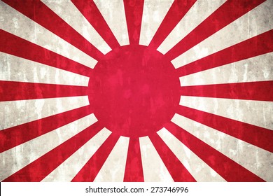 Japan flag on concrete textured background