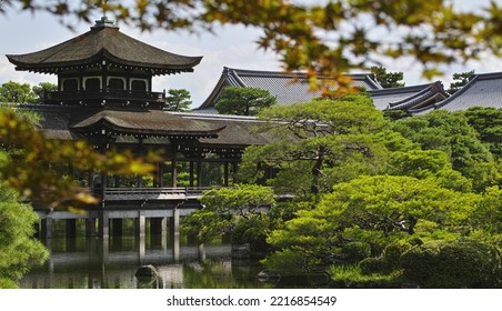 Japan Garden Pagoda Pavilion Pond Kyoto