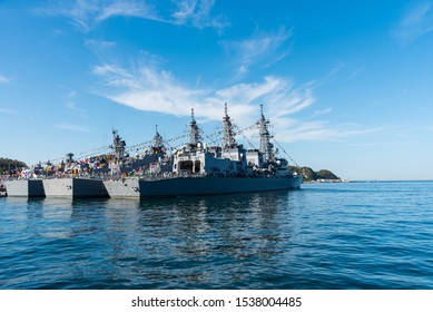 Japan Maritime Self Defense Force At Yokosuka Navy Port