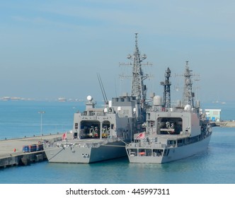 Japan Maritime Self-Defense Force Warships Joined The Patrol Against Piracy. Somalia Coast And The Gulf Of Aden In 2011.