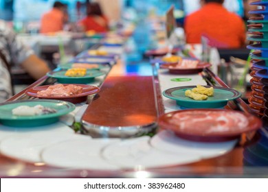 Japan Restaurant Sushi Conveyor Or Belt Buffet