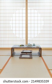 Japan tatami room with table