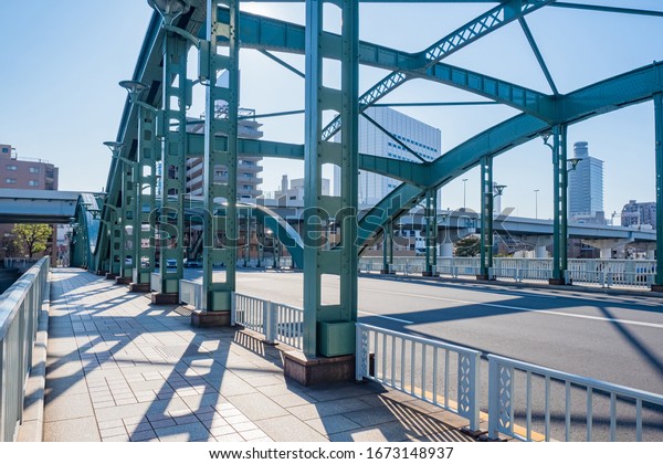 Japan Tokyo Ironconcrete Bridge Close Sidewalk Stock Photo Edit Now Japan Tokyo Ironconcrete Bridge Close Sidewalk Stock Photo Edit Now