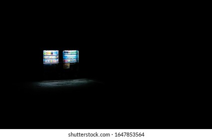 Japan Vending Machine At Night