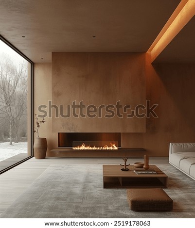Similar – Image, Stock Photo Minimalist interior design of a modern bedroom corner