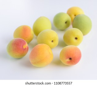 Japanese Apricot On White Background,Ume,plum.