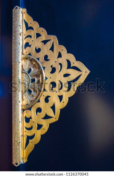 Japanese Art On Chapel Door Asakusa Stock Photo Edit Now